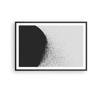 Affiche Poster 91x61cm Tableaux Image L'Abstraction Noir Et Blanc Géométrie Art