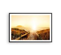 Affiche Poster 91x61cm Tableaux Image le lever du soleil vague île océan Art