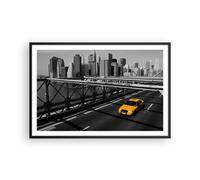 Affiche Poster 91x61cm Tableaux Image New York Manhattan pont de Brooklyn taxi