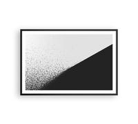 Affiche Poster 91x61cm Tableaux Image Noir Et Blanc Arrière Plan Géométrie Art