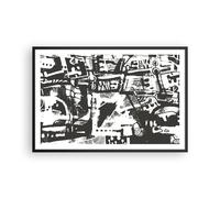 Affiche Poster 91x61cm Tableaux Image Noir Et Blanc Chiffres L'Abstraction Art