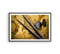 Affiche Poster 91x61cm Tableaux Image Photo Boussole aventure voyage Wall Art