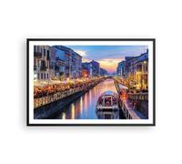 Affiche Poster 91x61cm Tableaux Image Photo Canal Grande Soir Wall Art