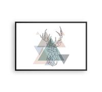 Affiche Poster 91x61cm Tableaux Image Photo cerf abstraction Wall Art