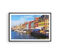 Affiche Poster 91x61cm Tableaux Image Photo Copenhague Nahavn Navires Wall Art