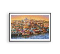 Affiche Poster 91x61cm Tableaux Image Photo Couleurs Ville Turquie Wall Art