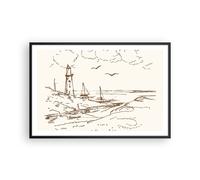 Affiche Poster 91x61cm Tableaux Image Photo Croquis Côte Lanterne Wall Art