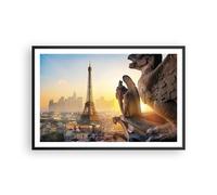 Affiche Poster 91x61cm Tableaux Image Photo Gargouilles Tour Eiffel Wall Art