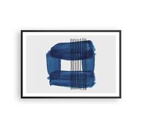 Affiche Poster 91x61cm Tableaux Image Photo L'Abstraction Aquarelle Bleu Art