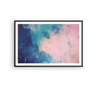Affiche Poster 91x61cm Tableaux Image Photo L'Abstraction Rose Bleu Wall Art