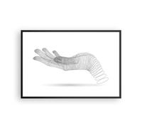 Affiche Poster 91x61cm Tableaux Image Photo Main Graphiques Blanc Wall Art