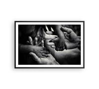 Affiche Poster 91x61cm Tableaux Image Photo Mains Tolérance Communauté Wall Art
