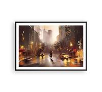 Affiche Poster 91x61cm Tableaux Image Photo Manhattan Couple Rue Wall Art