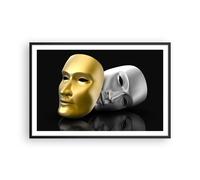 Affiche Poster 91x61cm Tableaux Image Photo Masque théâtre scène acteur Wall Art