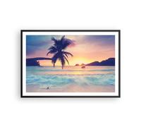 Affiche Poster 91x61cm Tableaux Image Photo mer plage palmier Wall Art