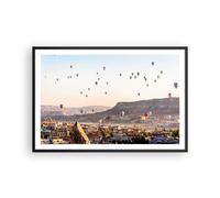 Affiche Poster 91x61cm Tableaux Image Photo montagnes montgolfière vol Wall Art