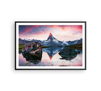 Affiche Poster 91x61cm Tableaux Image Photo montagnes rocher eau Wall Art