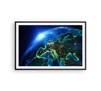 Affiche Poster 91x61cm Tableaux Image Photo Nuit espace monde vue Wall Art