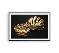Affiche Poster 91x61cm Tableaux Image Photo Or Feuilles Monstery Wall Art