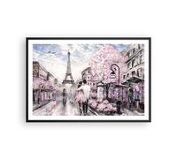 Affiche Poster 91x61cm Tableaux Image Photo Paris Chemin Illustration eiffle Art