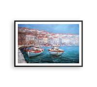 Affiche Poster 91x61cm Tableaux Image Photo Pétrole Bateaux Grèce Wall Art