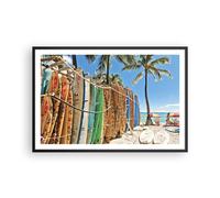 Affiche Poster 91x61cm Tableaux Image Photo Planche Surf Plage Wall Art