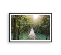 Affiche Poster 91x61cm Tableaux Image Photo Pont Corde Jungle Wall Art