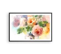 Affiche Poster 91x61cm Tableaux Image Photo rose fleur jardin Wall Art