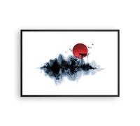Affiche Poster 91x61cm Tableaux Image Photo Rouge Soleil Portail Wall Art
