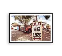 Affiche Poster 91x61cm Tableaux Image Photo route vieux 66 usa Wall Art
