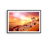 Affiche Poster 91x61cm Tableaux Image Photo Santorin Grèce vacances Wall Art