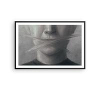 Affiche Poster 91x61cm Tableaux Image Photo Symbole Bouche Discours Wall Art