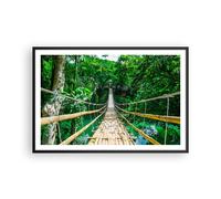 Affiche Poster 91x61cm Tableaux Image Photo trottoir arbre bois passerelle Art
