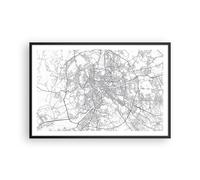 Affiche Poster 91x61cm Tableaux Image Photo Ville Carte Rome Wall Art