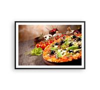 Affiche Poster 91x61cm Tableaux Image Pizza Nourriture Italie tradition Art