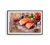 Affiche Poster 91x61cm Tableaux Image Saumon poisson nourriture cuisine Art