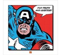 Affiche Poster Captain America Quote Marvel Comics 40x40cm