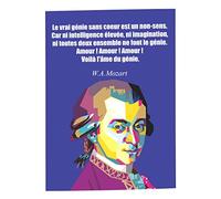 Affiche Poster Le Vrai Génie Sans Coeur Est Un Non-sens Mozart Citation Musique Créativité