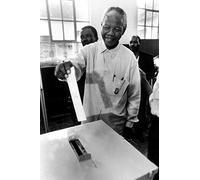 Affiche Poster Nelson Mandela Premier Vote Militant Droits Humains Afrique du Sud