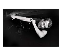 Affiche Poster Photo de Célèbrité Emmanuel Macron Dab Noir et Blanc Humour Politicien 42x46cm