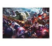 Affiche - Marvel - Heroes Assault - 61,9x5 cm - Décoration murale - Cinéma