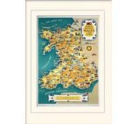 National Railway Museum Wales Vintage Map 30 x 40 cm Montée d'impression