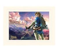 Affiche - Pyramid - Zelda Breath Of The Wild (Hyrule Scene Landscape) - Avec Passe-Partout - 30x40cm G
