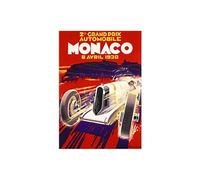 Affiche rectangulaire Monaco 1930