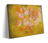 Affiche représentant la maison tournante de Paul Klee - Impression sur toile - Idée cadeau - Esthétique - 40 x 60 cm