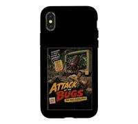 Affiche rétro de Film de Science-Fiction L'Attaque des Bugs Coque pour iPhone X/XS