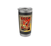 Affiche rétro de propagande russe CCCP Gobelet isotherme en acier inoxydable double paroi