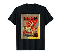 Affiche rétro de Propagande Russe CCCP T-Shirt Graphique avec Valeur