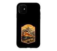 Affiche rétro de Voyage en Train de Montagnes Coque pour iPhone 11