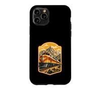 Affiche rétro de Voyage en Train de Montagnes Coque pour iPhone 11 Pro